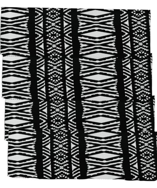 Printed Mini Matt 150cm - Xhosa Prints 11 - Black
