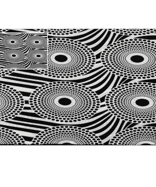 Printed Mini Matt 150cm - Xhosa Prints 5 - White